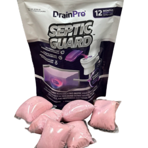 Septic Saver with pink pods